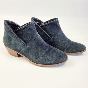 Jack Rodgers Black Suede Leather Ankle Booties Size 6.5